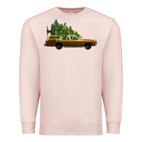 Pale Pink christmas vacation car Premium Sweatshirt - Jasminsmagicworld