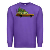 Purple christmas vacation car Premium Sweatshirt - Jasminsmagicworld
