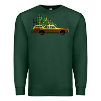 Sports Green christmas vacation car Premium Sweatshirt - Jasminsmagicworld