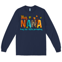 Navy this nana loves her little pumpkins Long Sleeve Tee - texasbilliewilder