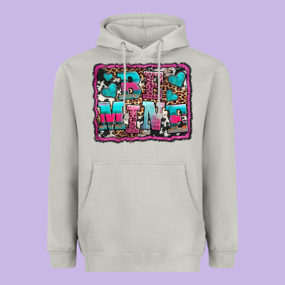 Be Mine Western Valentine's Day Heavyweight Hoodie Designed By Adodesignshop