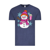 Vintage Denim bougie snowman Vintage Tee - Zillion Design Studio