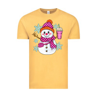 Vintage Mustard bougie snowman Vintage Tee - Zillion Design Studio