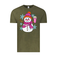 Vintage Olive bougie snowman Vintage Tee - Zillion Design Studio
