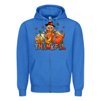 True Royal thankful pumpkins and turkey Zipper Hoodie - AdoDesignShop