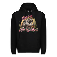 Black cute but will fight you racoon western Premium Hoodie - NancyCooperArtShop