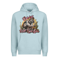 Blue Mist cute but will fight you racoon western Premium Hoodie - NancyCooperArtShop