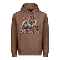 Chestnut cute but will fight you racoon western Premium Hoodie - NancyCooperArtShop