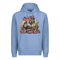 Colony Blue cute but will fight you racoon western Premium Hoodie - NancyCooperArtShop