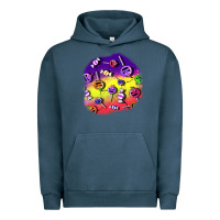 Pigment Midnight Navy halloween candy  patches Urban Hoodie - BundleAndBundleShop