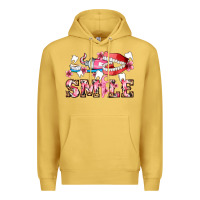 Antique Gold smile with teeth and brush Premium Hoodie - AdoDesignShop