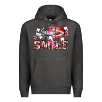Charcoal Heather smile with teeth and brush Premium Hoodie - AdoDesignShop
