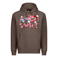 Coffee smile with teeth and brush Premium Hoodie - AdoDesignShop