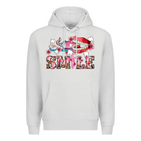 Dove Grey smile with teeth and brush Premium Hoodie - AdoDesignShop