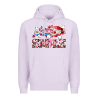 Lilac smile with teeth and brush Premium Hoodie - AdoDesignShop