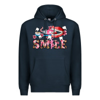 Navy smile with teeth and brush Premium Hoodie - AdoDesignShop