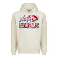 Oatmeal Heather smile with teeth and brush Premium Hoodie - AdoDesignShop