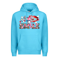 Ocean Blue smile with teeth and brush Premium Hoodie - AdoDesignShop