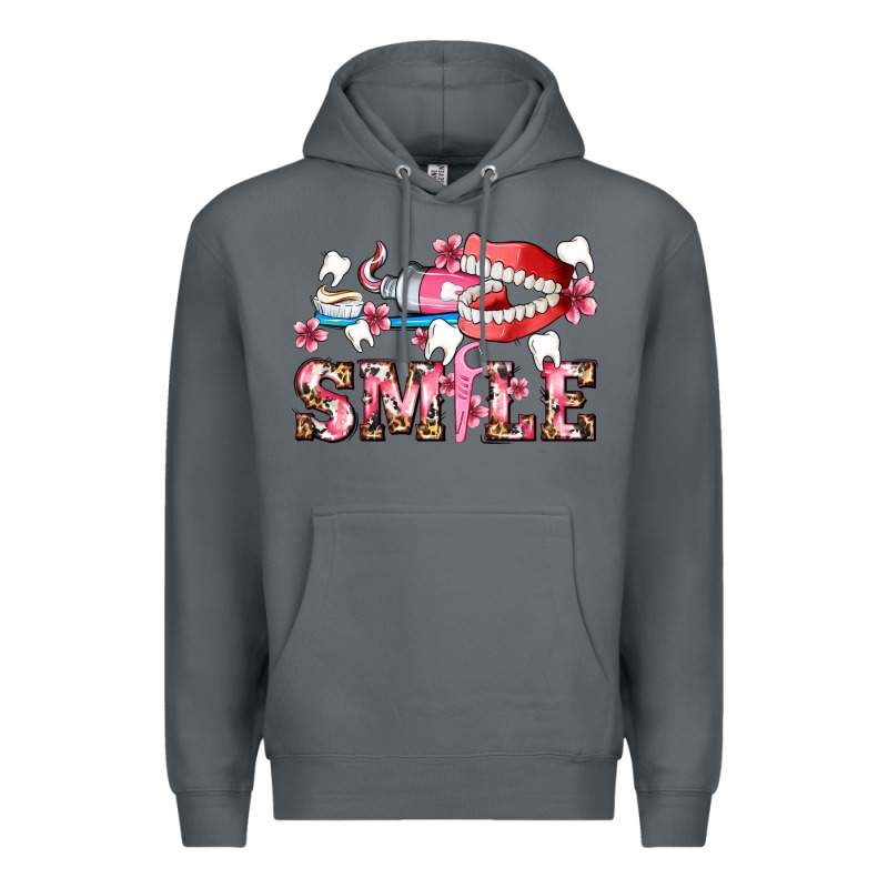 Smile With Teeth And Brush Premium Hoodie by AdoDesignShop | Teevron