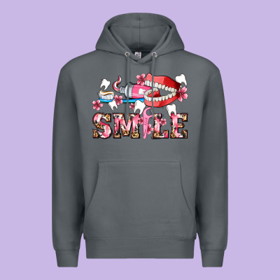 Smile With Teeth And Brush Premium Hoodie Designed By Adodesignshop