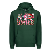 Sports Green smile with teeth and brush Premium Hoodie - AdoDesignShop