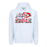 White smile with teeth and brush Premium Hoodie - AdoDesignShop