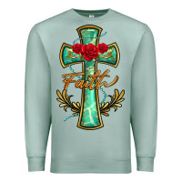 Seafoam cross faith Premium Sweatshirt - BarkalooDesign