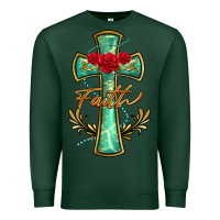 Sports Green cross faith Premium Sweatshirt - BarkalooDesign