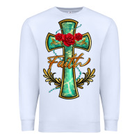 White cross faith Premium Sweatshirt - BarkalooDesign