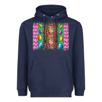 Navy easter leopard egg bunny brush stroke Heavyweight Hoodie - Artiststas