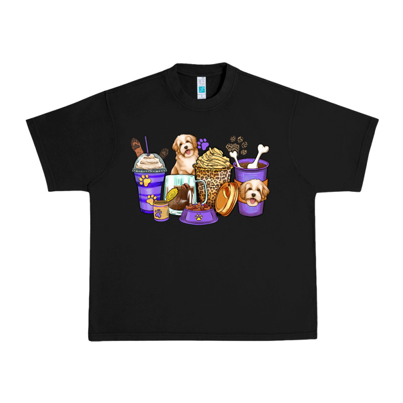 Havanese Terrier Coffee Cups Urban Heavy Tee by Zillion Design Studio | Teevron
