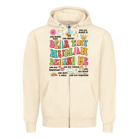 Sandshell customized teacher dear tiny human behind me back Zipper Hoodie - JahusDesignShop