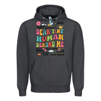 Smoke customized teacher dear tiny human behind me back Zipper Hoodie - JahusDesignShop