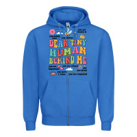 True Royal customized teacher dear tiny human behind me back Zipper Hoodie - JahusDesignShop