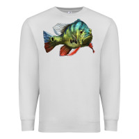 Dove Grey Peacock Bass Illustrations Premium Sweatshirt - LillyAllenDesigns