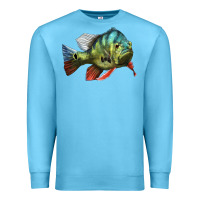 Ocean Blue Peacock Bass Illustrations Premium Sweatshirt - LillyAllenDesigns