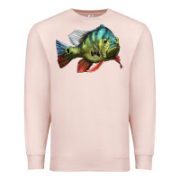 Pale Pink Peacock Bass Illustrations Premium Sweatshirt - LillyAllenDesigns