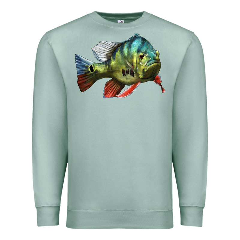 Peacock Bass Illustrations Premium Sweatshirt by LillyAllenDesigns | Teevron