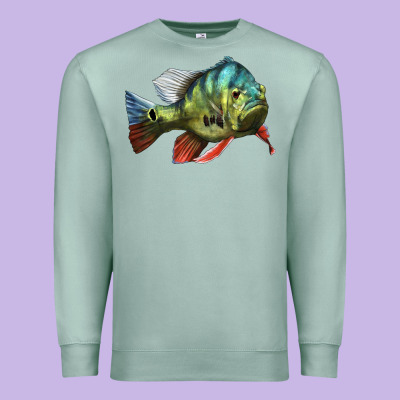 Peacock Bass Illustrations Premium Sweatshirt Designed By Lillyallendesigns