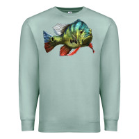 Seafoam Peacock Bass Illustrations Premium Sweatshirt - LillyAllenDesigns