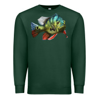 Sports Green Peacock Bass Illustrations Premium Sweatshirt - LillyAllenDesigns
