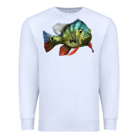 White Peacock Bass Illustrations Premium Sweatshirt - LillyAllenDesigns