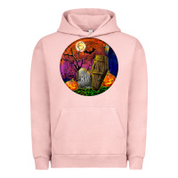 Pigment Salmon halloween round Urban Hoodie - BundleAndBundleShop
