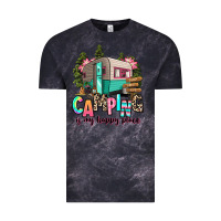Cloud Black camping is my happy place Vintage Tee - RanaPortraitStore