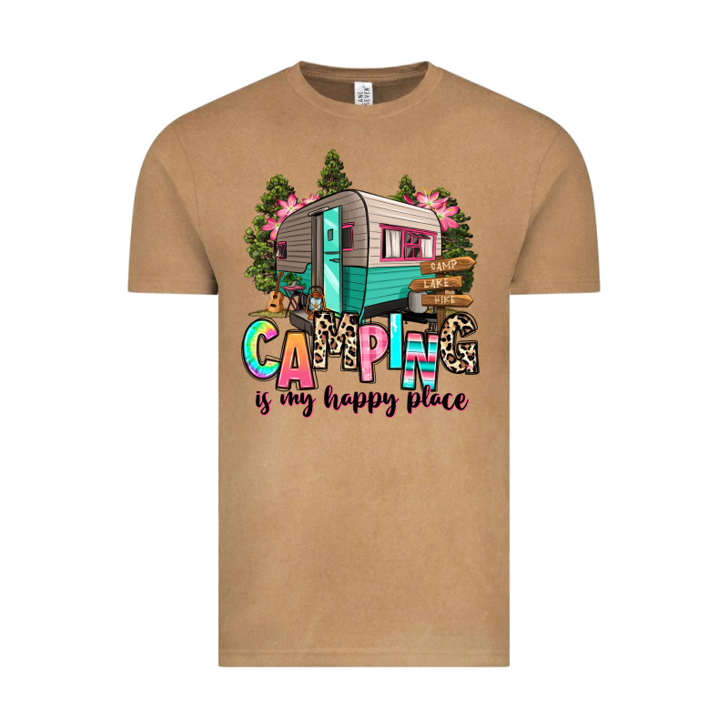 Camping Is My Happy Place Vintage Tee by RanaPortraitStore | Teevron