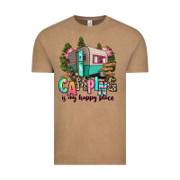 Vintage Coffee camping is my happy place Vintage Tee - RanaPortraitStore