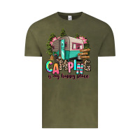 Vintage Olive camping is my happy place Vintage Tee - RanaPortraitStore