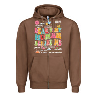 Chestnut customized teacher dear tiny human behind me back Zipper Hoodie - JahusDesignShop