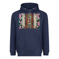 Navy easter leopard cowhide bunny brush stroke Heavyweight Hoodie - Artiststas