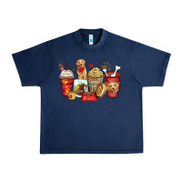 Navy golden retriever coffee cups Urban Heavy Tee - Zillion Design Studio